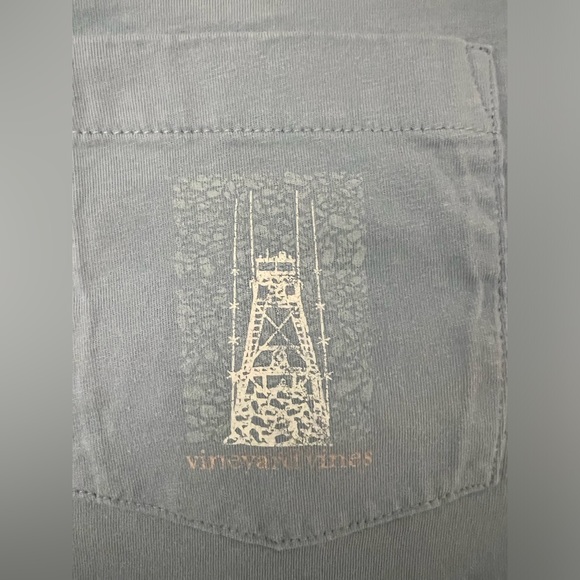 Men’s medium light blue long sleeve tee vineyard vines. Washed once, never worn - Picture 4 of 5